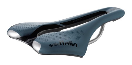 Siodło SELLE ITALIA SLR BOOST GRAVEL TI316, Superflow S (id match - S3), TI 316 Rail, Fibra-Tek, Light Gel, 204g, Niebieskie - rove.pl