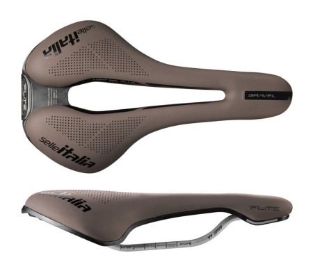 Siodło SELLE ITALIA FLITE BOOST GRAVEL TI316, Superflow L (id match - L3), TI 316 Rail, Fibra-Tek, Light Gel, 232g, Brązowe - rove.pl