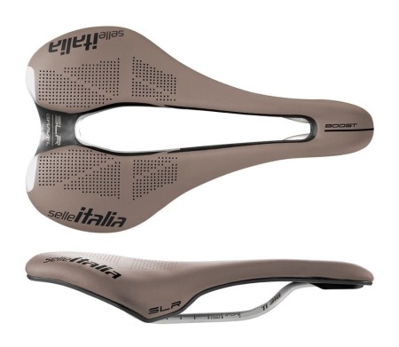 Siodło SELLE ITALIA SLR BOOST GRAVEL TI316, Superflow L (id match - L3), TI 316 Rail, Fibra-Tek, Light Gel, 209g, Brązowe - rove.pl
