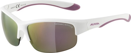 Alpina okulary junior flexxy youth hr kolor white-purple matt szkło pink mirror cat.3 - rove.pl