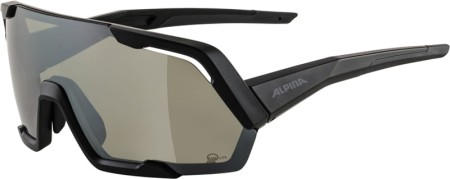 Alpina okulary rocket q-lite kolor black matt szkło silver mirror cat.3 hydrophobic, fogstop - rove.pl