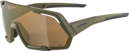 Alpina okulary rocket q-lite kolor olive matt szkło bronce mirror cat.3 hydrophobic, fogstop - rove.pl