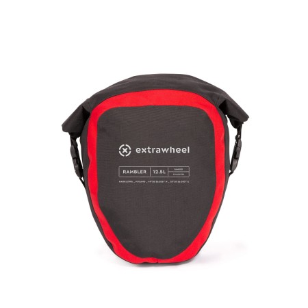 Extrawheel sakwy uniwersalne rambler polyester black/red 25l - rove.pl