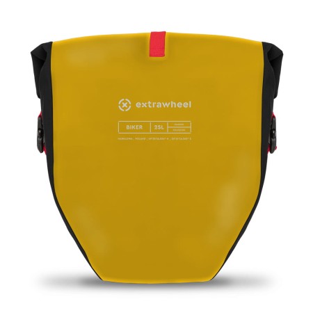 Extrawheel sakwy tylne biker polyester yellow/black 50l - rove.pl