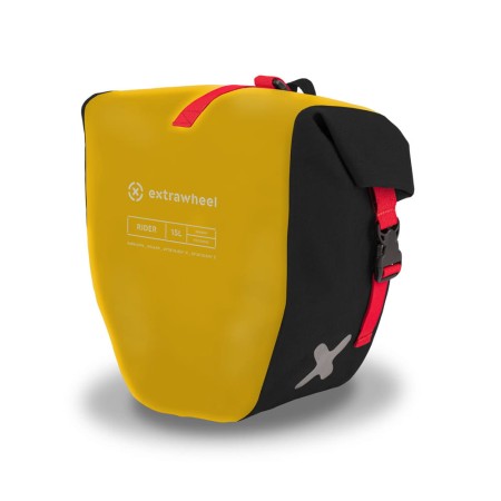 Extrawheel sakwy uniwersalne rider polyester yellow/black 30l - rove.pl