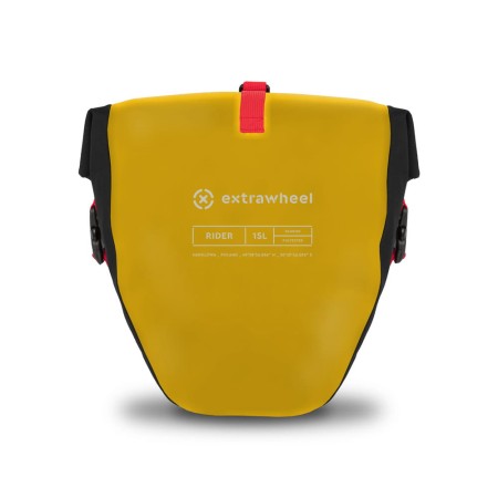 Extrawheel sakwy uniwersalne rider polyester yellow/black 30l - rove.pl