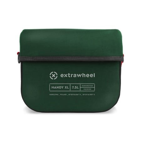 Extrawheel torba na kierownicę handy polyester green/black xl 7,5l - rove.pl