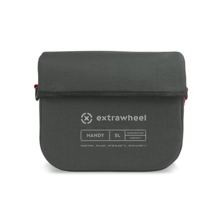 Extrawheel torba na kierownicę handy polyester grey/black 5l - rove.pl
