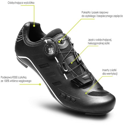 Flr buty szosa f-22.ii carbon matt black 40 - rove.pl