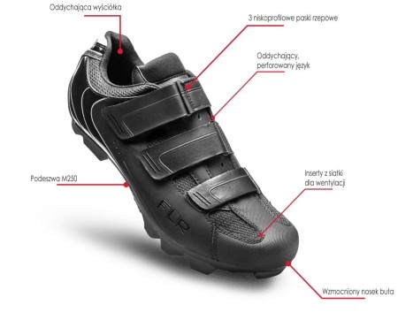 Flr buty mtb f-55.iii matt black/pink 37 - rove.pl