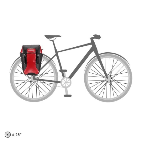 Ortlieb sakwy tylne bike-packer classic red-black 40l - rove.pl