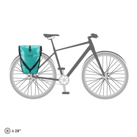 Ortlieb sakwy tylne back-roller free lagoon-black 40l - rove.pl