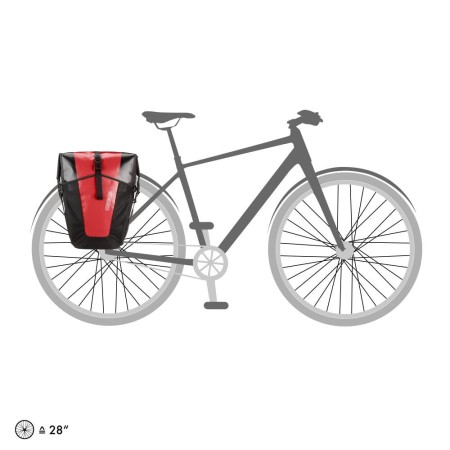 Ortlieb sakwy tylne back-roller pro classic red-black 70l - rove.pl