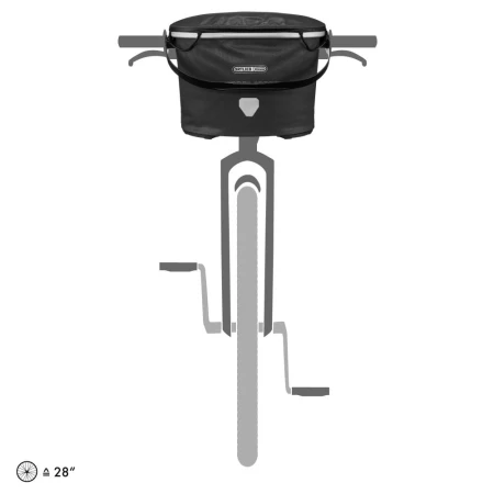 Ortlieb koszyk przedni up-town city 17,5l black bez mocowania - rove.pl
