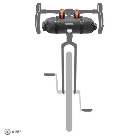 Ortlieb torba bike packing na kierownicę handlebar-pack black matt 9l - rove.pl