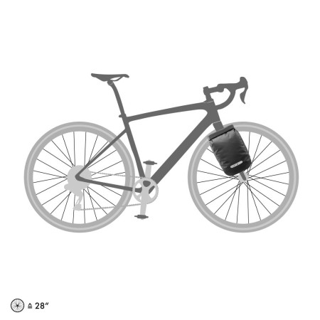 Ortlieb torba bike packing na widelec fork-pack black matt 5,8l - rove.pl