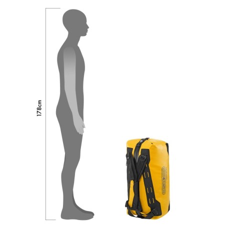 Ortlieb eksped. torba duffle sun yellow-black 60l - rove.pl