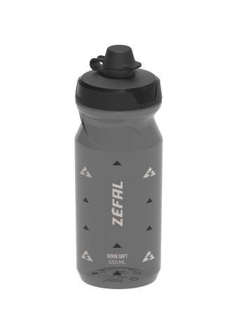 Zefal bidon sense soft 65 no-mud bottle - smoked black 0,65l - rove.pl