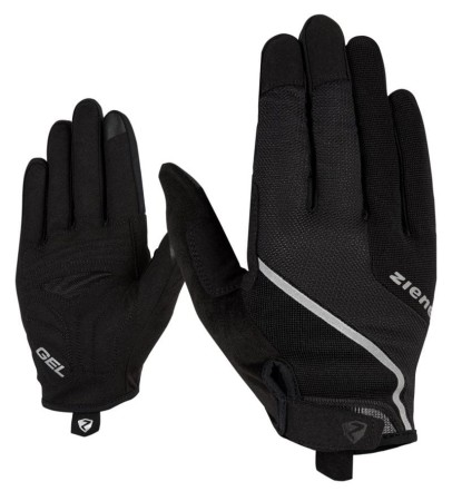 Ziener rękawiczki clyo touch long black  8,5 - rove.pl