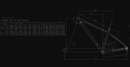 Rower Bianchi Nitron 9.4 XT/ DEO1X12 YRBO7E NF Geometria