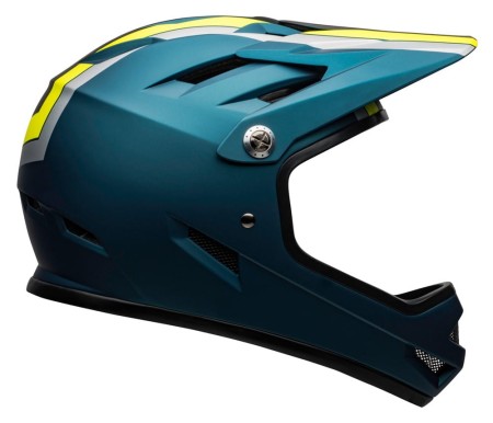 Kask full face BELL SANCTION agility matte blue hi-viz roz. M (55–57 cm)