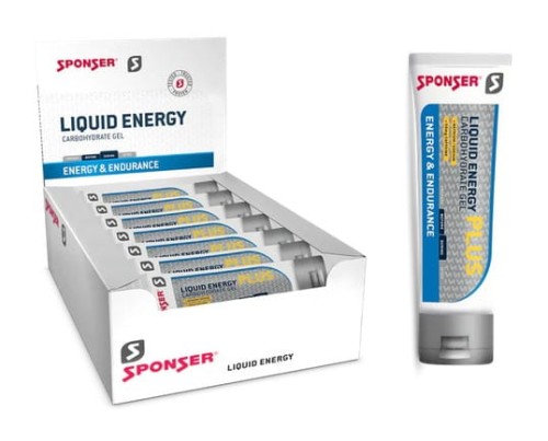 Przejdź do produktu Żel energetyczny SPONSER LIQUID ENERGY PLUS neutralny z kofeiną pudełko (18 tubek x 70g) .