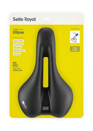 Siodło SELLEROYAL PREMIUM ATHLETIC 45st. ELLIPSE żelowe + elastomery unisex 406g (NEW 2024) - rove.pl