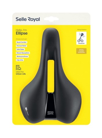 Siodło SELLEROYAL PREMIUM MODERATE 60st. ELLIPSE żelowe + elastomery unisex 474g (NEW 2024) - rove.pl