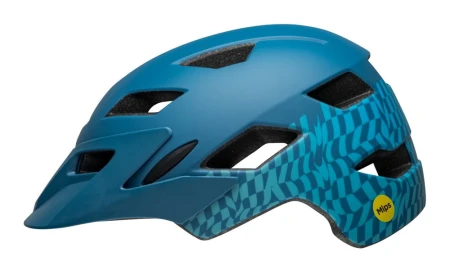 Kask dziecięcy BELL SIDETRACK wavy checks matte blue roz. Uniwersalny (47–54 cm) (NEW 2024) - rove.pl