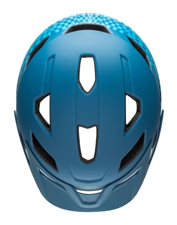 Kask juniorski BELL SIDETRACK wavy checks matte blue roz. Uniwersalny (50–57 cm) (NEW 2024) - rove.pl