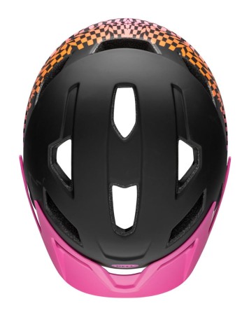 Kask dziecięcy BELL SIDETRACK wavy checks matte pink roz. Uniwersalny (47–54 cm) (NEW 2024) - rove.pl