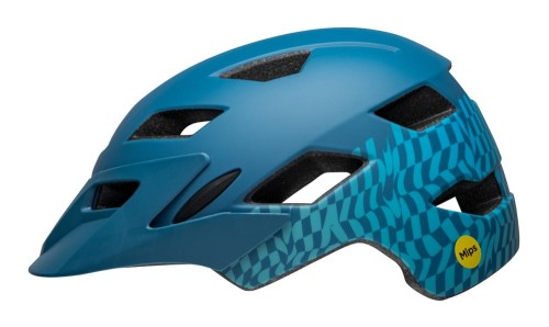 Przejdź do produktu Kask juniorski BELL SIDETRACK INTEGRATED MIPS wavy checks matte blue roz. Uniwersalny (50–57 cm) (NEW 2024)