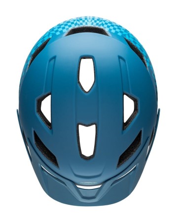 Kask juniorski BELL SIDETRACK INTEGRATED MIPS wavy checks matte blue roz. Uniwersalny (50–57 cm) (NEW 2024) - rove.pl