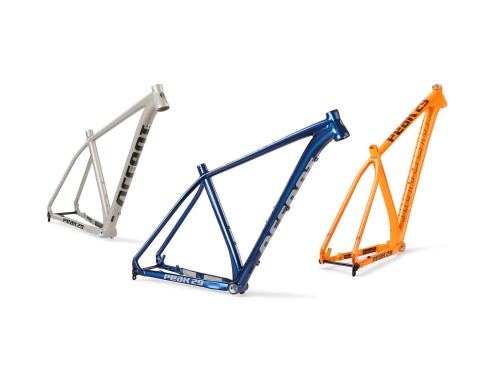 Przejdź do produktu Rama MTB 29" Peak Boost XS platyna-niebiesko-pomarańczowa, boost 148x12mm