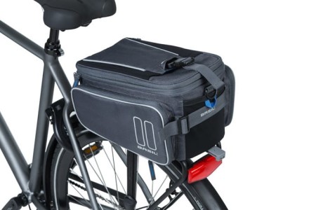Sakwa miejska podwójna BASIL SPORT DESIGN DOUBLE PANNIER BAG MIK 32L, MIK System (ready to go), czarna (NEW 2024)