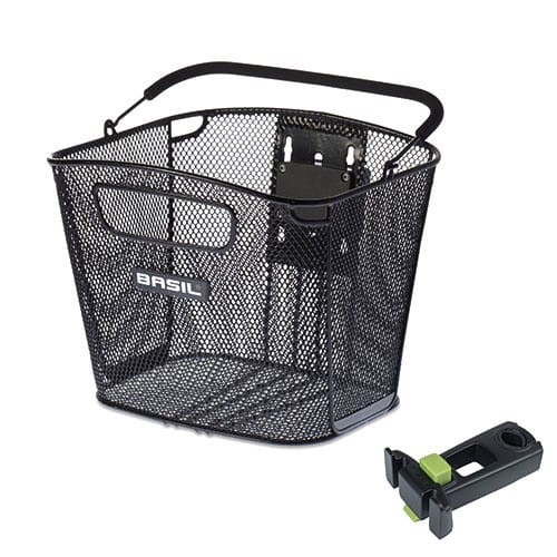 Przejdź do produktu Kosz na wspornik kierownicy BASIL BOLD FRONT KF + KLICKFIX ADAPTER + HANDLEBAR HOLDER ( śr.22.4-28.6mm) odpinany stalowy czarny (NEW 2024)