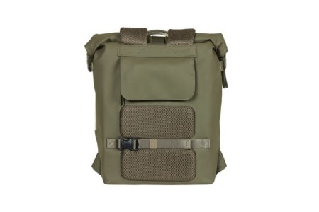 Plecak/Sakwa rowerowa BASIL SOHO BACKPACK NORDLICHT17L, mocowanie na haki Hook-On System, wodoodporny poliester, oświetlenie, moss green (NEW 2024) - rove.pl
