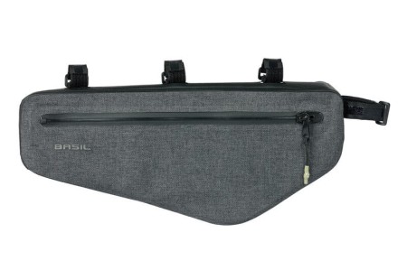 Torba pod ramę BASIL NAVIGATOR STORM FRAME BAG M 2.2L, wodoodporna grey black (NEW 2024) - rove.pl