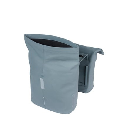 Sakwa miejska podwójna BASIL CITY DOUBLE PANNIER BAG MIK 28-32L, MIK System (ready to go), graphite blue (NEW 2024) - rove.pl