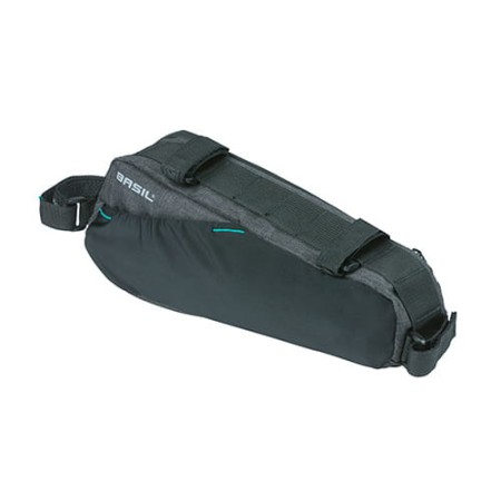 Torebka podsiodłowa BASIL DISCOVERY 365D FRAME BAG M 1.8L, mocowanie na paski, wodoodporna black melee (NEW 2024) - rove.pl