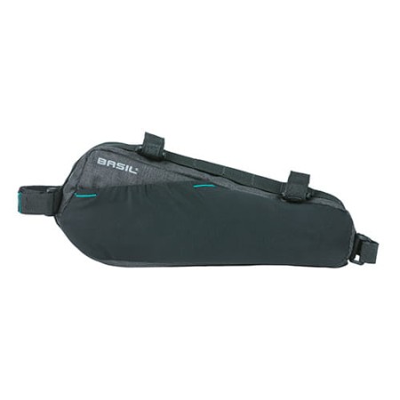 Torebka podsiodłowa BASIL DISCOVERY 365D FRAME BAG M 1.8L, mocowanie na paski, wodoodporna black melee (NEW 2024) - rove.pl