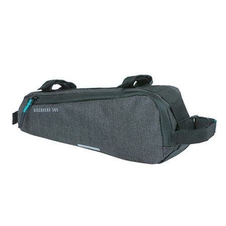 Torebka podsiodłowa BASIL DISCOVERY 365D FRAME BAG M 1.8L, mocowanie na paski, wodoodporna black melee (NEW 2024) - rove.pl