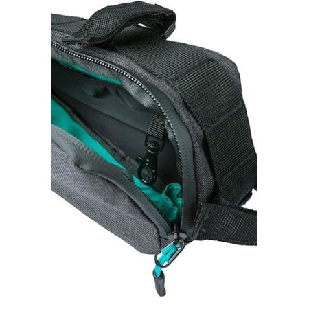 Torebka podsiodłowa BASIL DISCOVERY 365D FRAME BAG M 1.8L, mocowanie na paski, wodoodporna black melee (NEW 2024) - rove.pl