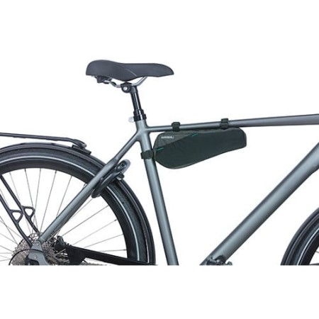 Torebka podsiodłowa BASIL DISCOVERY 365D FRAME BAG M 1.8L, mocowanie na paski, wodoodporna black melee (NEW 2024) - rove.pl