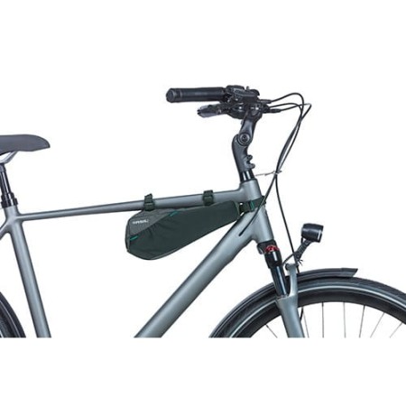Torebka podsiodłowa BASIL DISCOVERY 365D FRAME BAG M 1.8L, mocowanie na paski, wodoodporna black melee (NEW 2024) - rove.pl