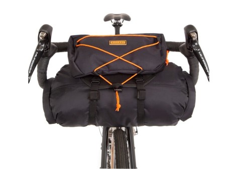 Torba na kierownice Restrap Bar Bag, L, czarny/pomarańczowy - rove.pl