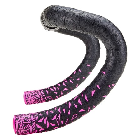 Owijka Supacaz Super Sticky Kush - Star Fade - Neon Pink + Ano Pink Plugs - rove.pl