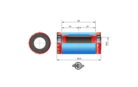 Wkład suportu FSA BSA – AX 24mm Mega Exo Road, BB-6000 - rove.pl