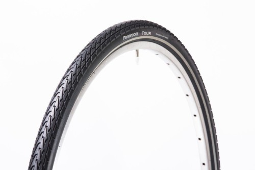 Przejdź do produktu Opona Tour 700x42C czarna wire, taśma odblaskowa