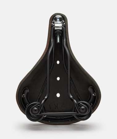 Siodełko BROOKS FLYER SHORT, Black, Steel Rail, Waga 800g, Linia Leather - rove.pl